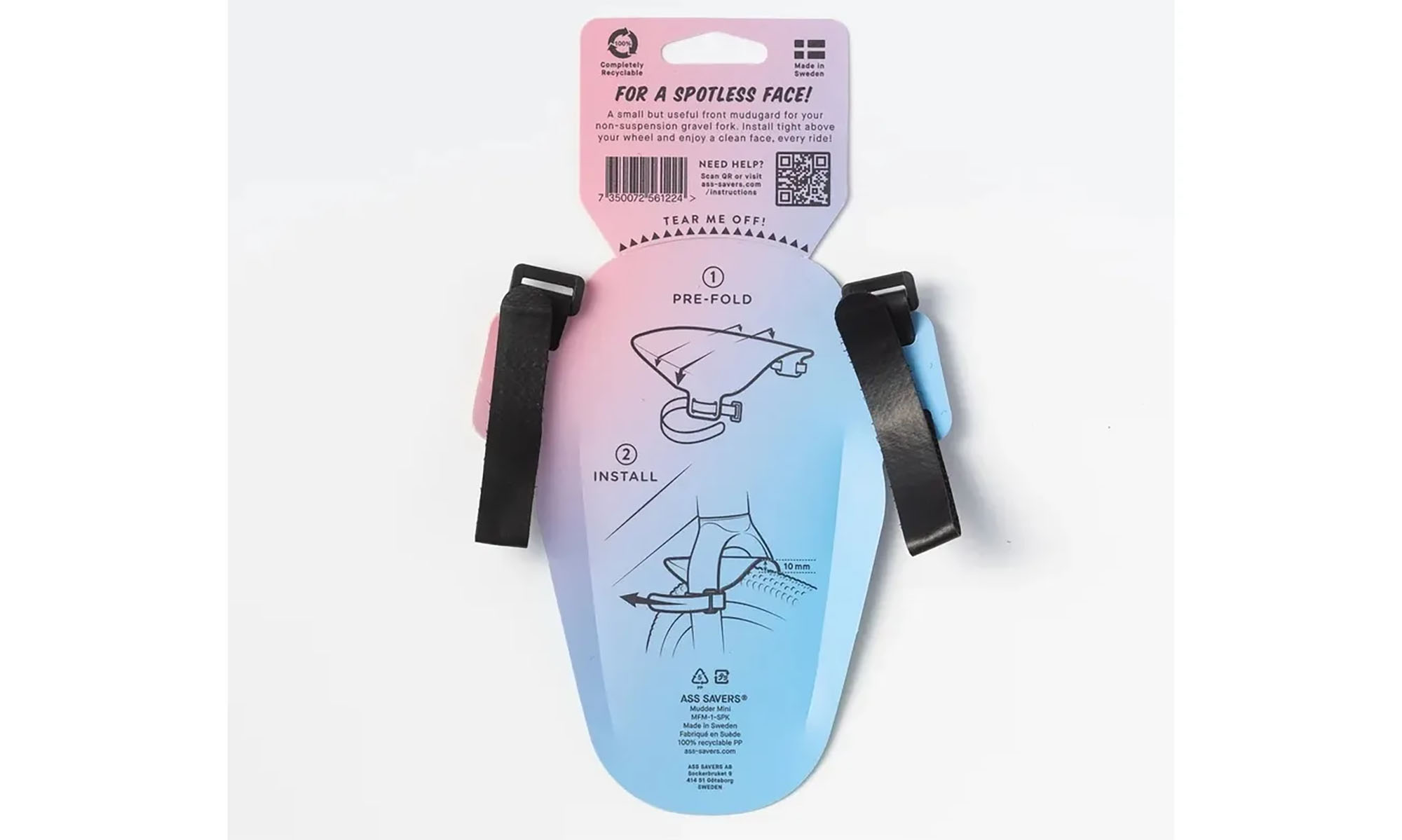 Крыло переднее ASS SAVERS, Mudder Mini, радуга 4 Крыло переднее ASS SAVERS, Mudder Mini, радуга 4