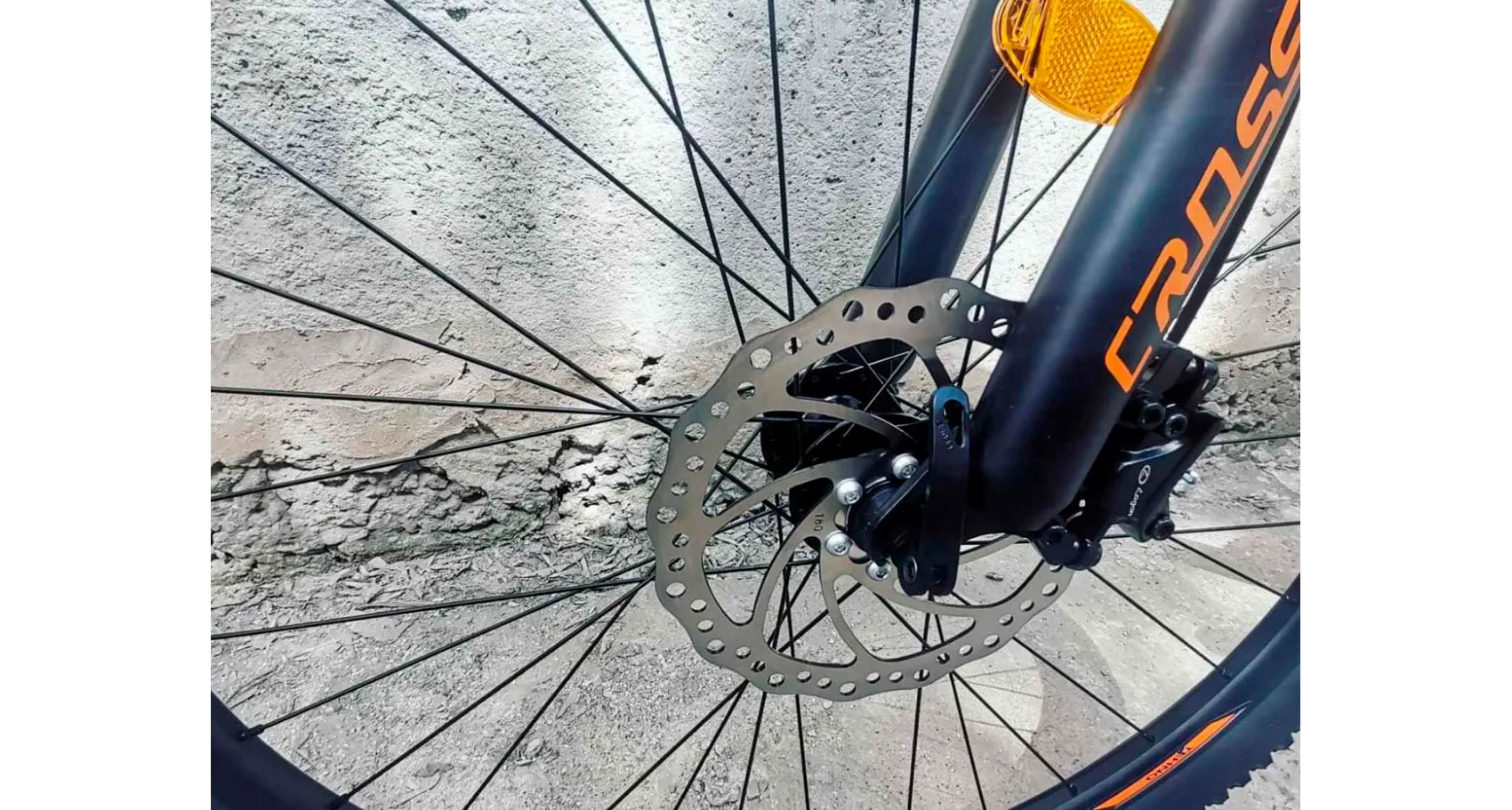 Фотографія Велосипед Crosser Flow MT036 2x9 29" розмір М рама 17 2022 Сіро-жовтогарячий 6