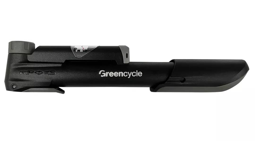 Фотографія Мининасос Green Cycle GPM-041CP, пластиковый с манометром, Presta+Schrader, 120psi 