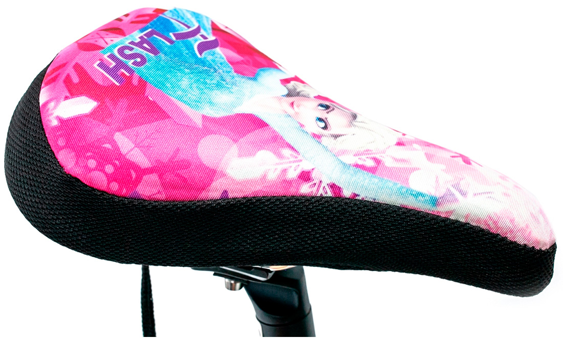 Накладка на детское седло FROZEN с гелевым наполнителем, размер 200х150 мм  Черно-розовый