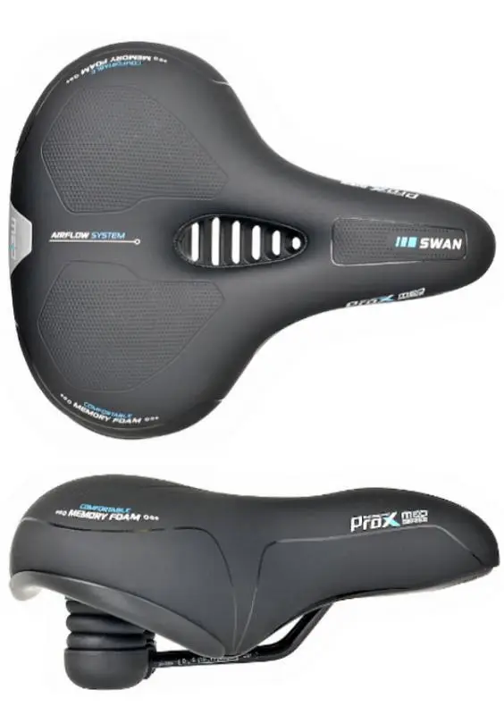 Сідло ProX Swan Med Memory Foam, Reflex, чорний 2 Сідло ProX Swan Med Memory Foam, Reflex, чорний 2