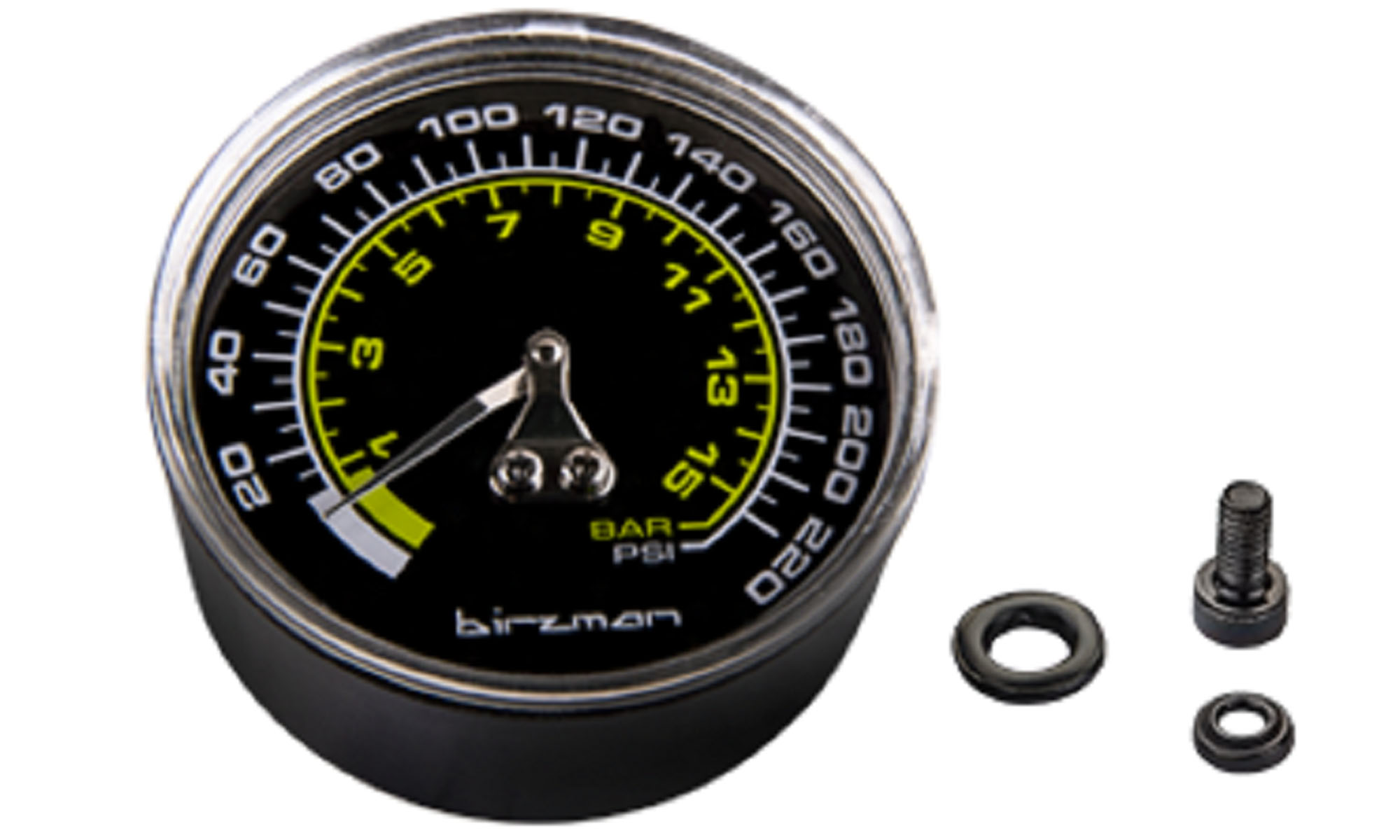 Манометр Birzman 220PSI Maha Push & Twist II/III Silver Grand-Maha Push & Twist III Gunmetal