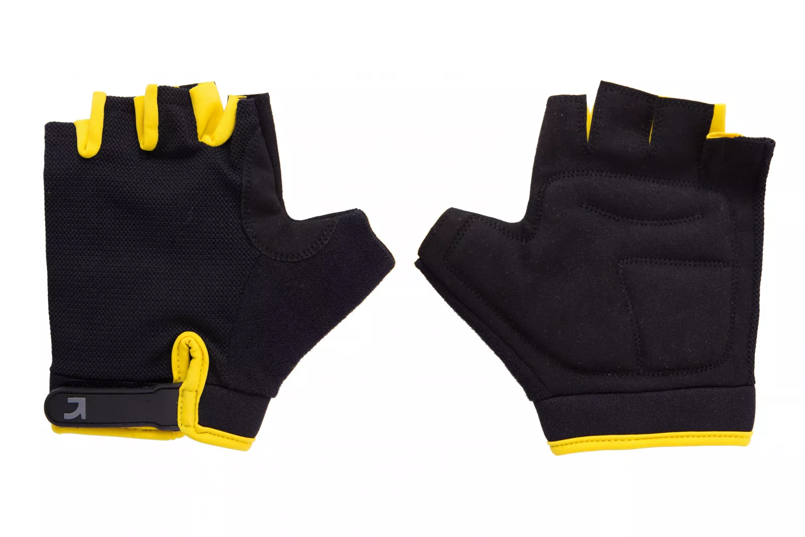 Перчатки Green Cycle SIMPLA 2 без пальцев, черно-желтые, L