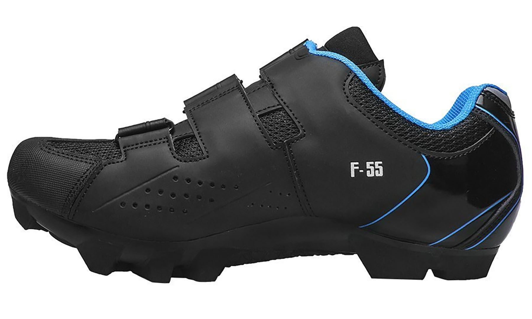Велосипедные туфли МТБ FLR F-55 черные/синие, размер 43 6