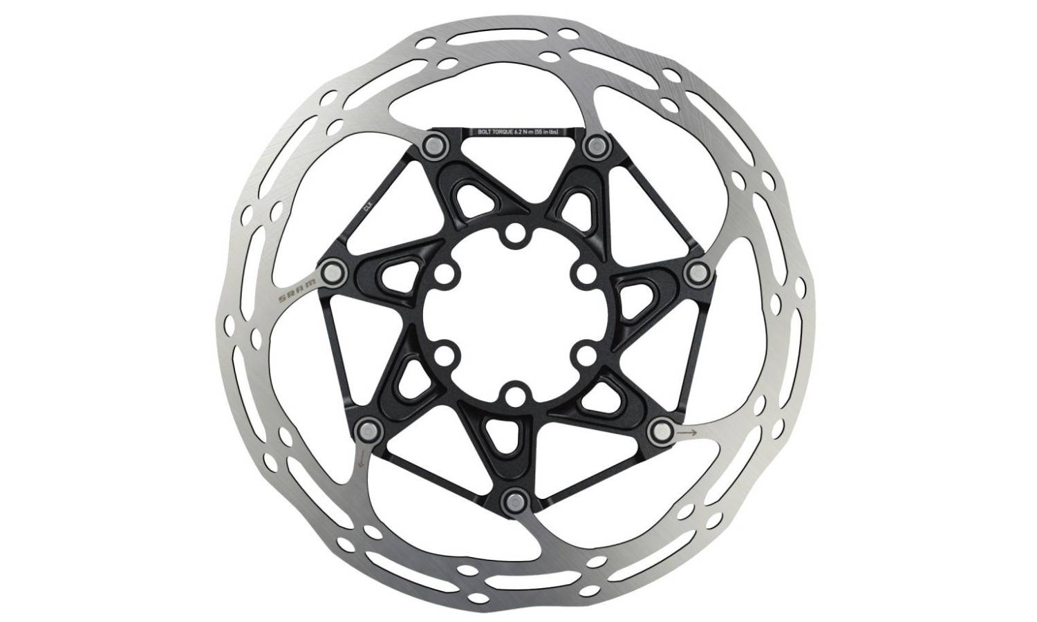 Фотографія Ротор Sram ROTOR CNTRLN 2P 180MM BLACK TI ROUNDED