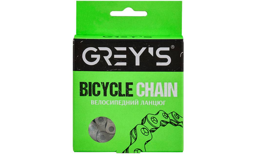 Цепь велосипедная Grey's 8ск. S8 NP Silver, 116 звеньев 2
