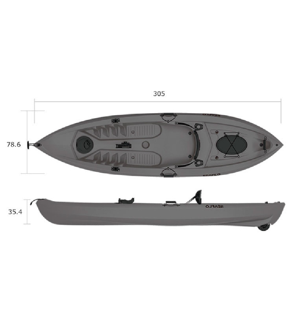 Каяк рыболовный SeaFlo SF-1007, Оранжевый 2