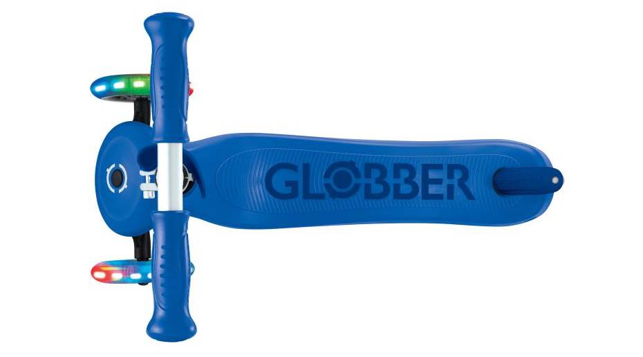 Самокат GLOBBER серии GO UP SPORTY синий, со светящимися колесами, 1+ 12 Самокат GLOBBER серии GO UP SPORTY синий, со светящимися колесами, 1+ 12