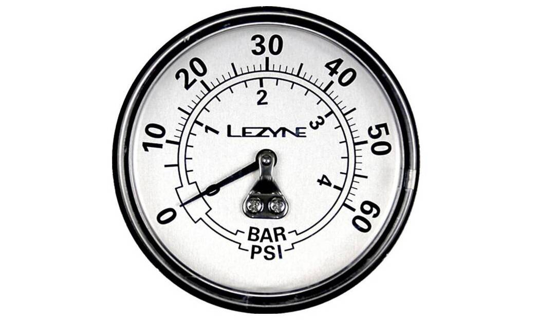Напольный насос Lezyne Classic Over Drive, максимальное давление 60 psi, манометр 3.5", черный 3