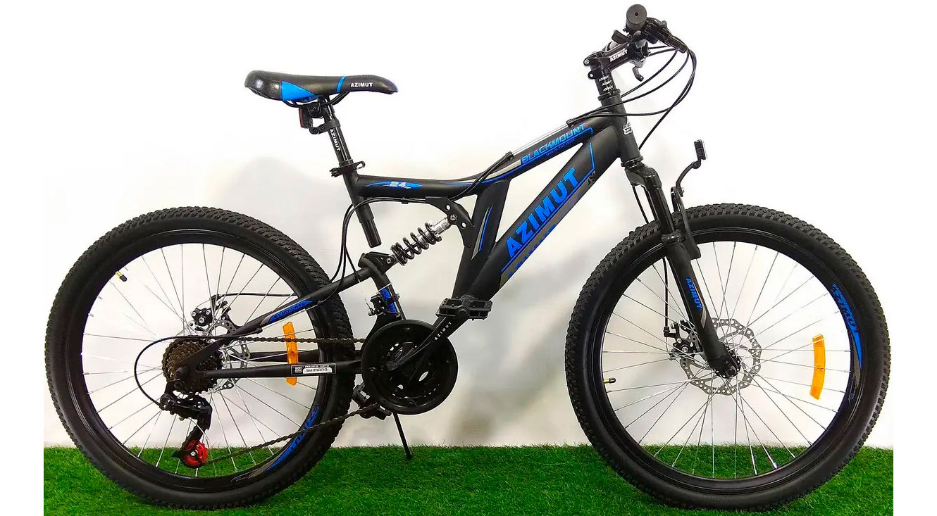 Велосипед Azimut Blackmount GD 26" размер М рама 18 Черно-синий