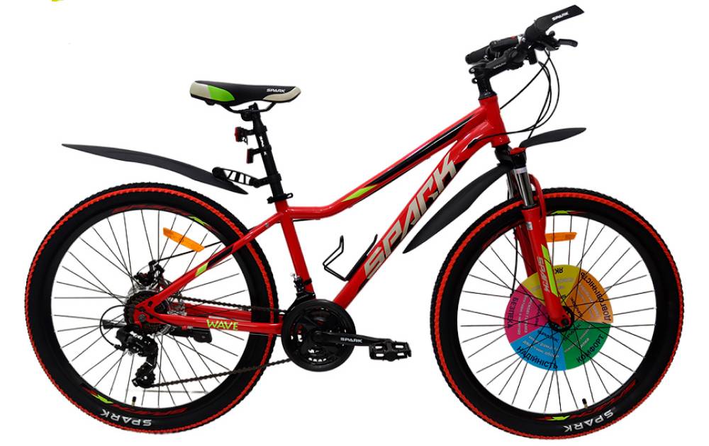 Фотография Велосипед SPARK WAVE 26" размер XS рама 14" 2024 Красный