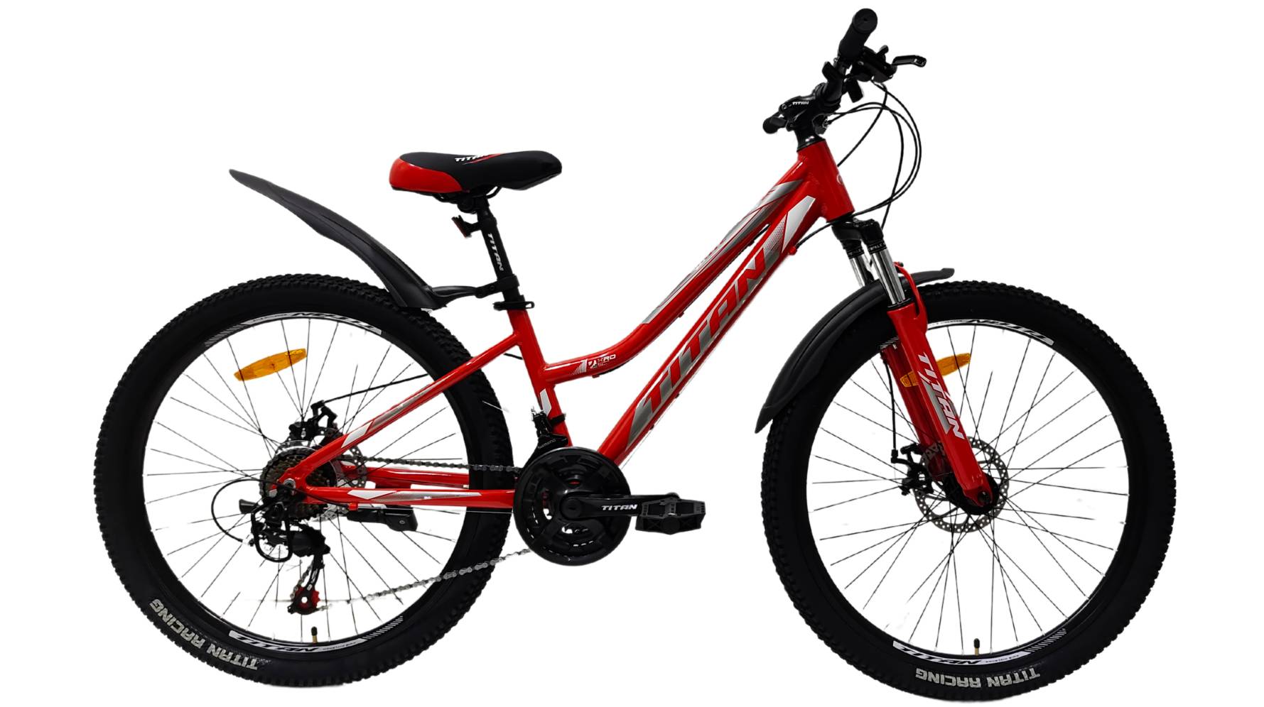 Фотография Велосипед Titan BEST MATE 26", размер XS рама 13" (2024), Красно-серый
