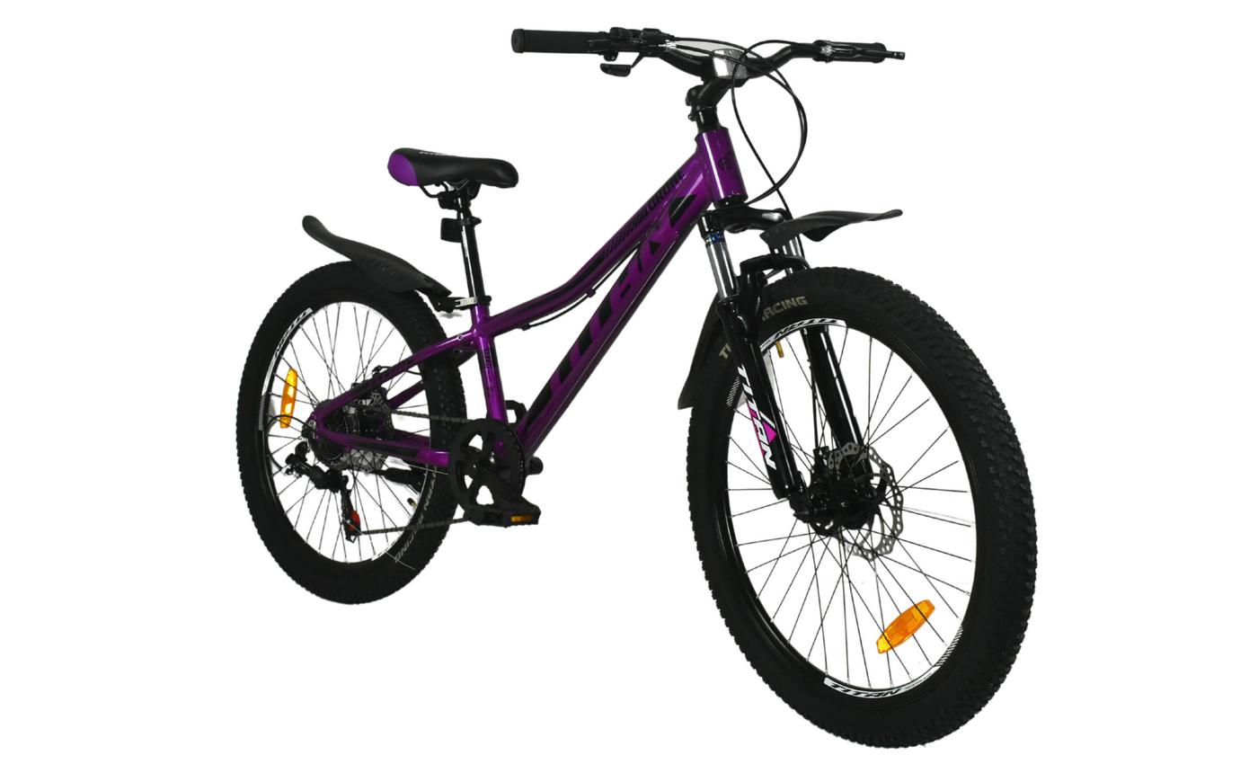 Фотография Велосипед Titan DRONE 24" размер XXS рама 11 2022 Фиолетовый 2