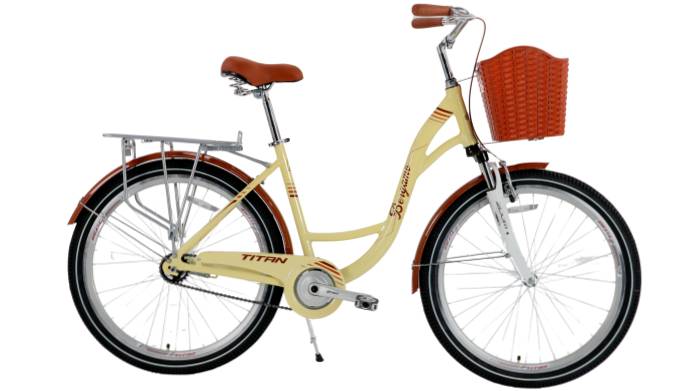 Фотография Велосипед Titan Bergamo 26", размер M рама 17" (2024), Бежевый
