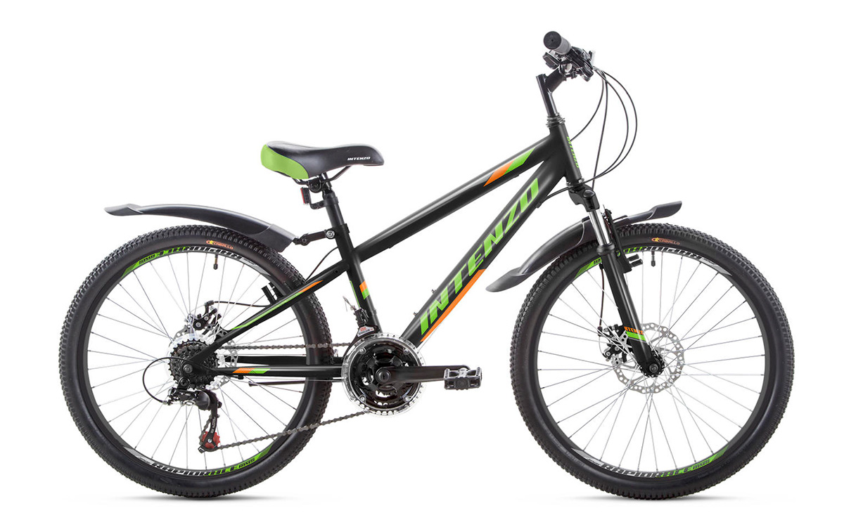 Велосипед Intenzo FORSAGE DISK 24" (2021) 2021 Черно-зеленый