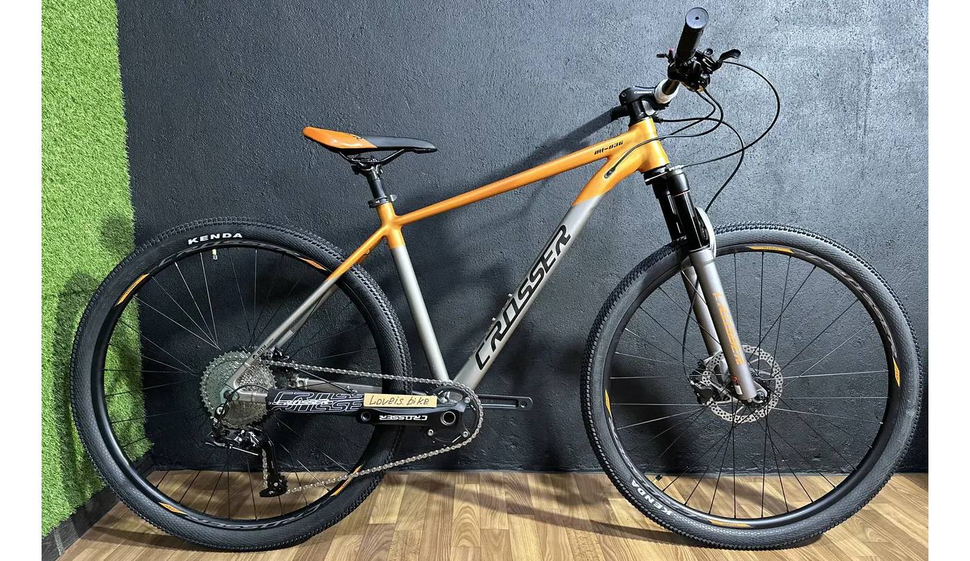 Фотография Велосипед Crosser Flow MT-036 1х12 MT200 29" размер L рама 19 2022 Серо-оранжевый 6