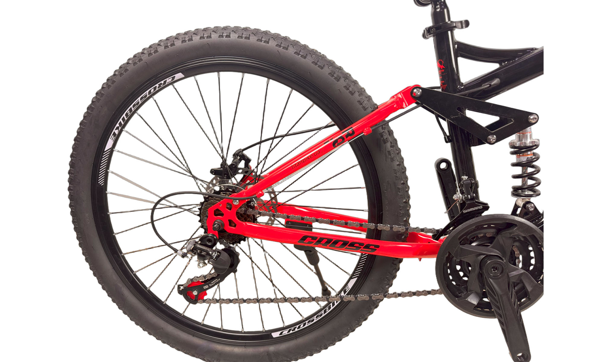 Велосипед Cross Tornado 26", розмір XS, рама 14", рік 2025, червоний 2 Велосипед Cross Tornado 26", розмір XS, рама 14", рік 2025, червоний 2