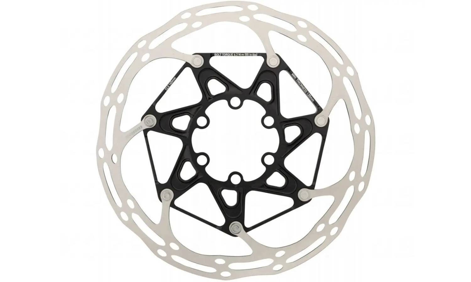 Фотографія Ротор Sram ROTOR CNTRLN 2P 180MM BLACK ST ROUNDED