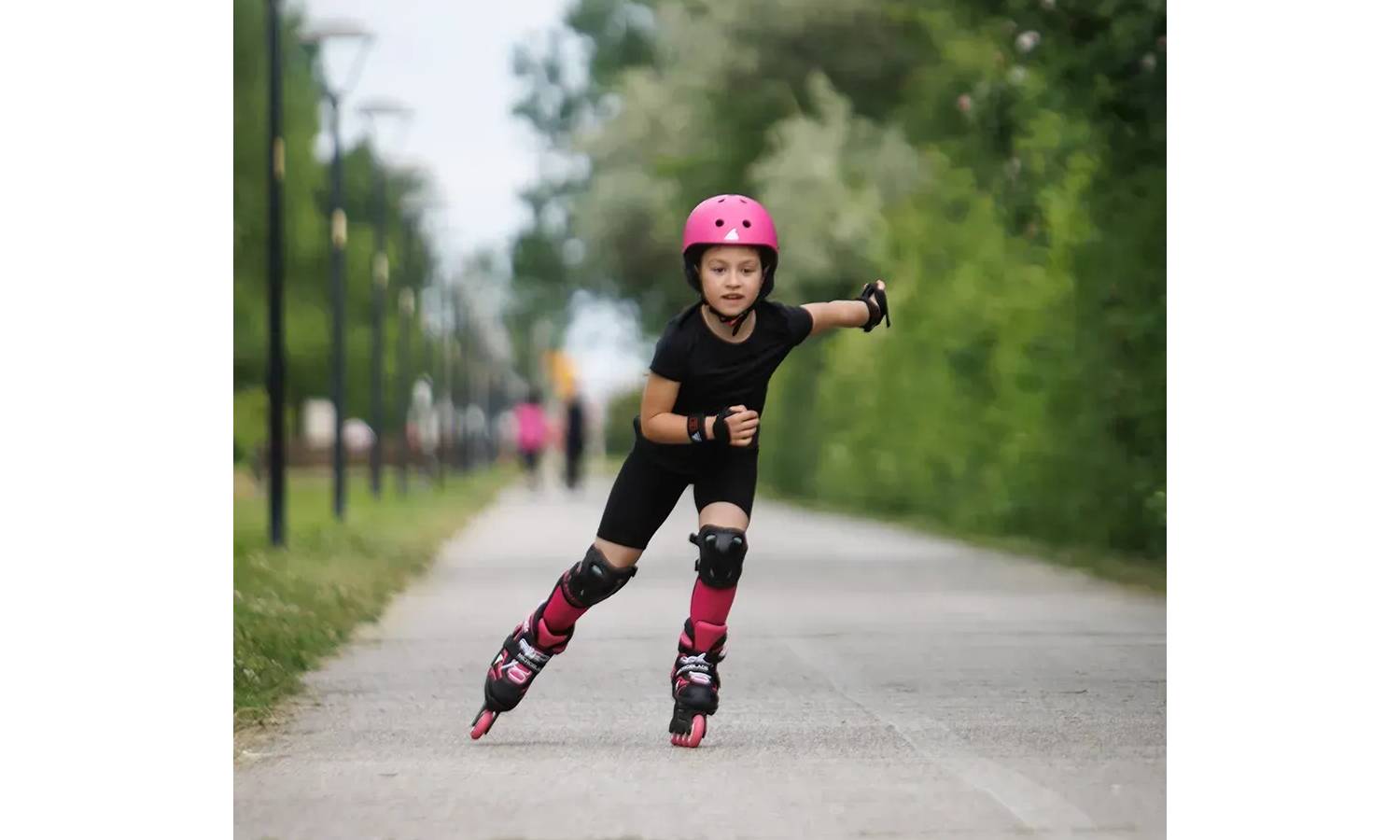 Ролики Rollerblade Microblade Combo black-pink 28-32 3