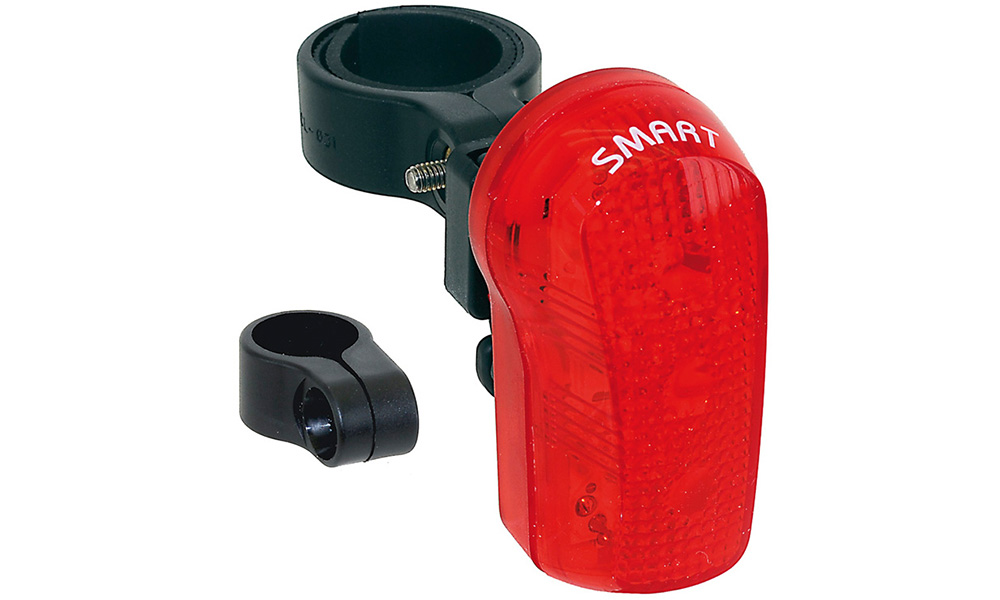 Фотография Фонарь-стоп "SMART" красный корпус, 7 диодов, 3 функции, водонепроницаемый, с батарейками 