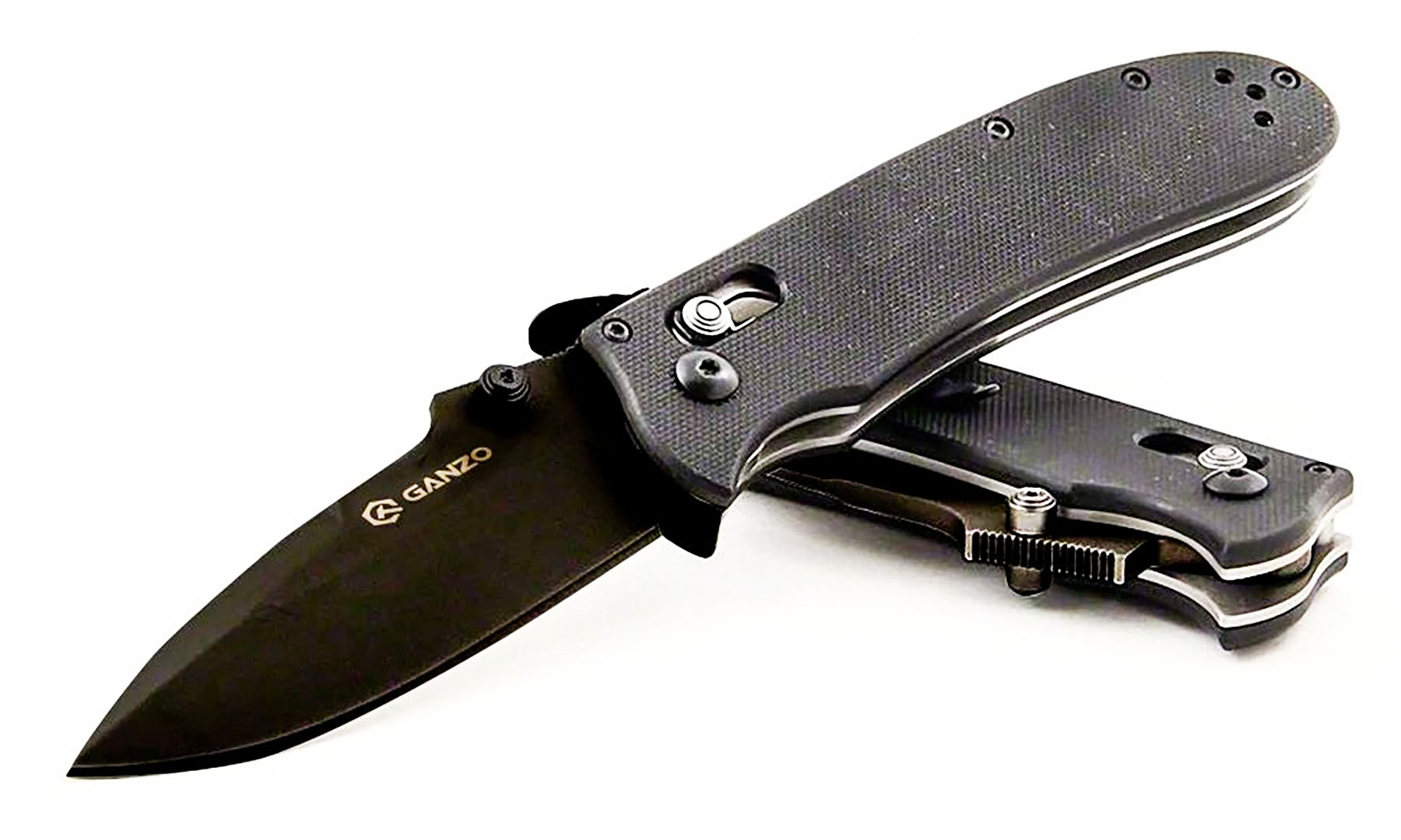 Нож складной Ganzo G704 с черным лезвием 4 Нож складной Ganzo G704 с черным лезвием 4