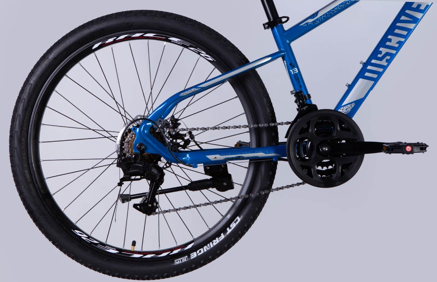 Велосипед Discovery TREK DD FR 26", размер XS, рама-13", 2025, сине-серебристый 5