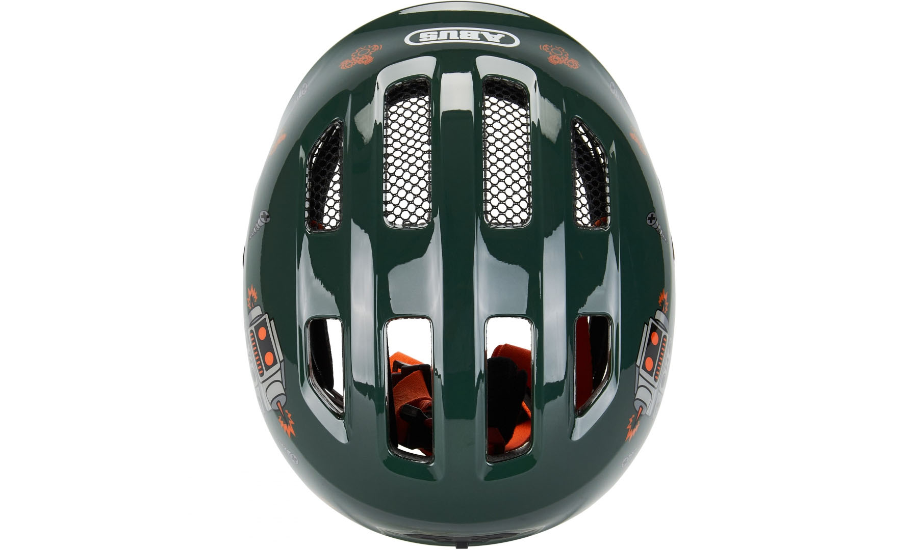Фотографія Велошолом дитячий ABUS SMILEY 3.0 Green Robo, розмірS (45-50 см), зелений робот 3