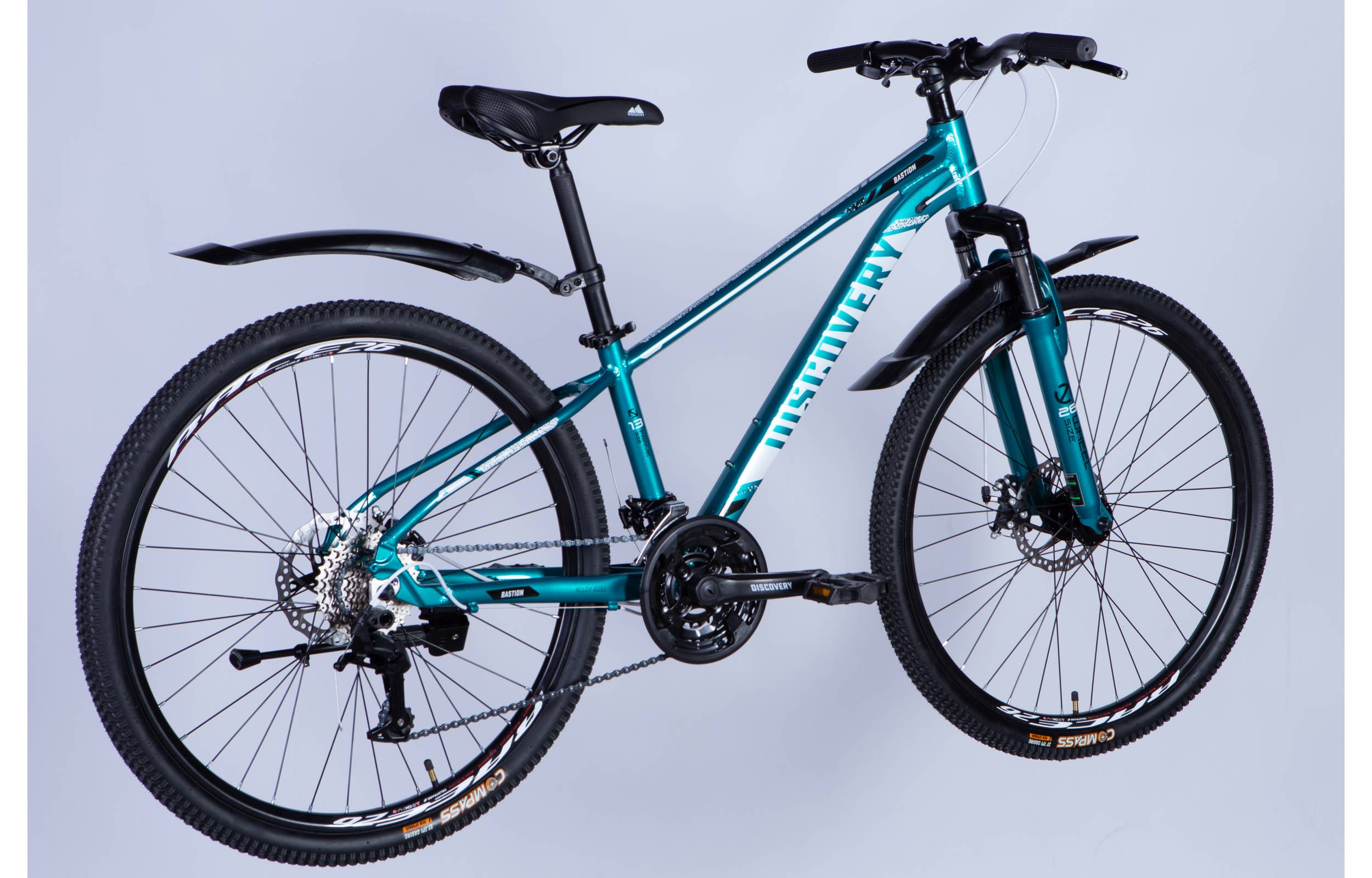 Фотография Велосипед Discovery BASTION DD 26" размер М рама 18" 2025 бирюзовый 5