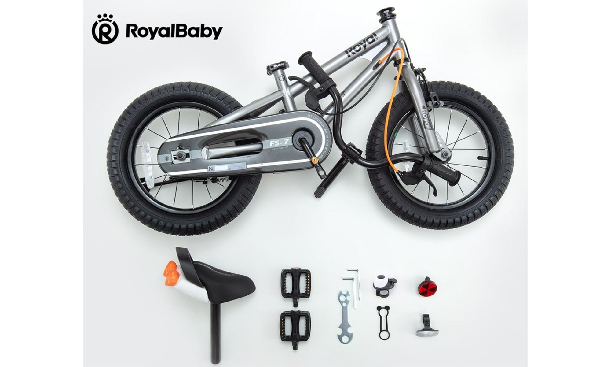 Велосипед RoyalBaby FREESTYLE 7TH 16", OFFICIAL UA, серый 2 Велосипед RoyalBaby FREESTYLE 7TH 16", OFFICIAL UA, серый 2