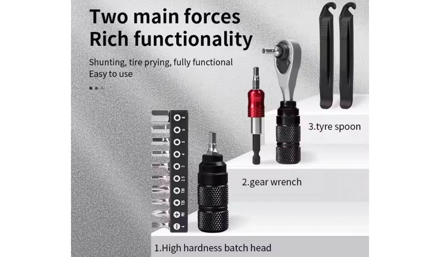 Ключ трещітка EsLNF з шестигранниками, в чохлі 5