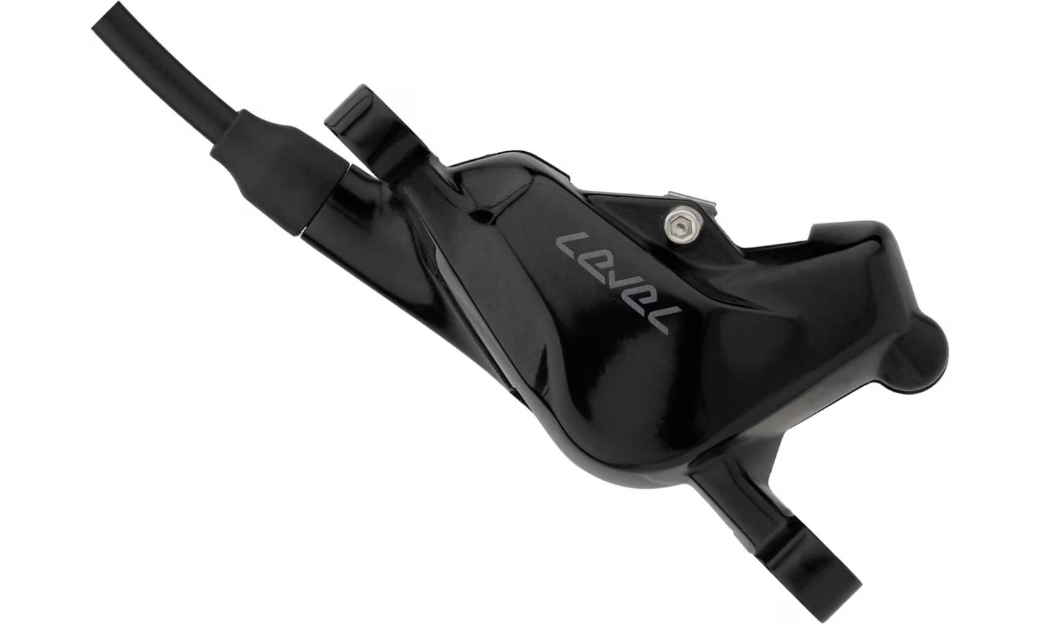 Тормоз дисковый SRAM Level Silver Stealth 2 Piston -  Aluminum Lever, Stainless Hardware, Reach Adj, Black Ano Front 950mm Hose  3
