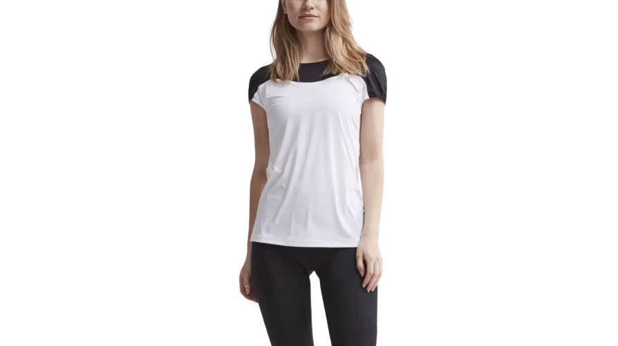 Фотография Футболка Craft Shade SS Tee женская, размер XS, сезон SS 19, белая 3