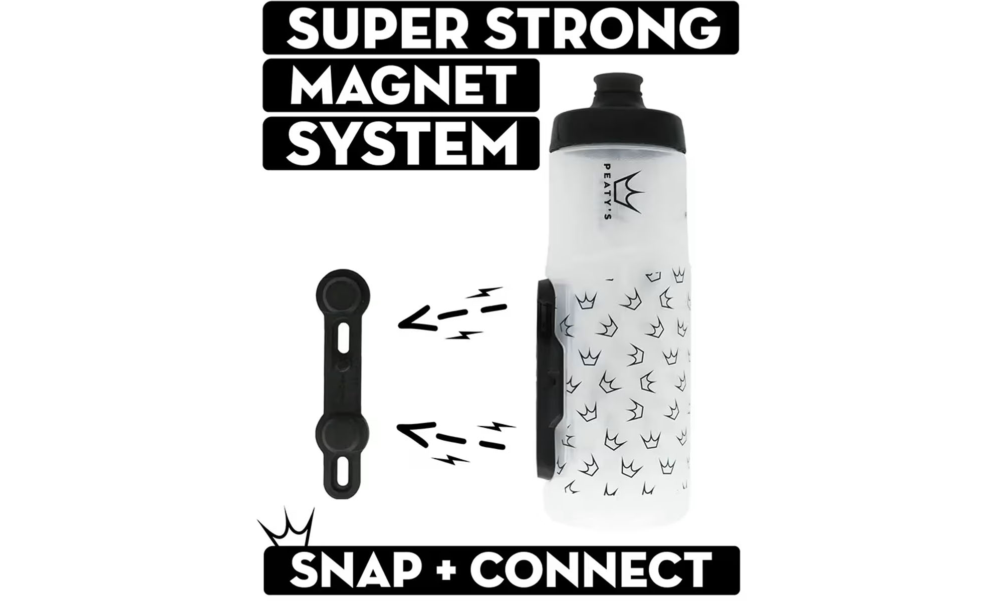 Фляга Peaty's x Fidlock Lockin Bottle, Crown / Smoke, 600ml 3