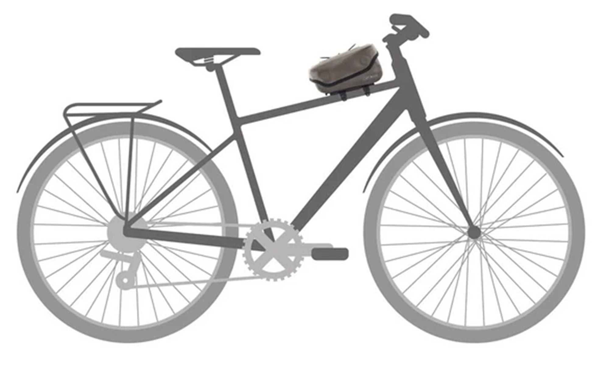 Гермосумка велосипедная на раму ORTLIEB Toptube-Bag, коричневая, 1,5 л 2