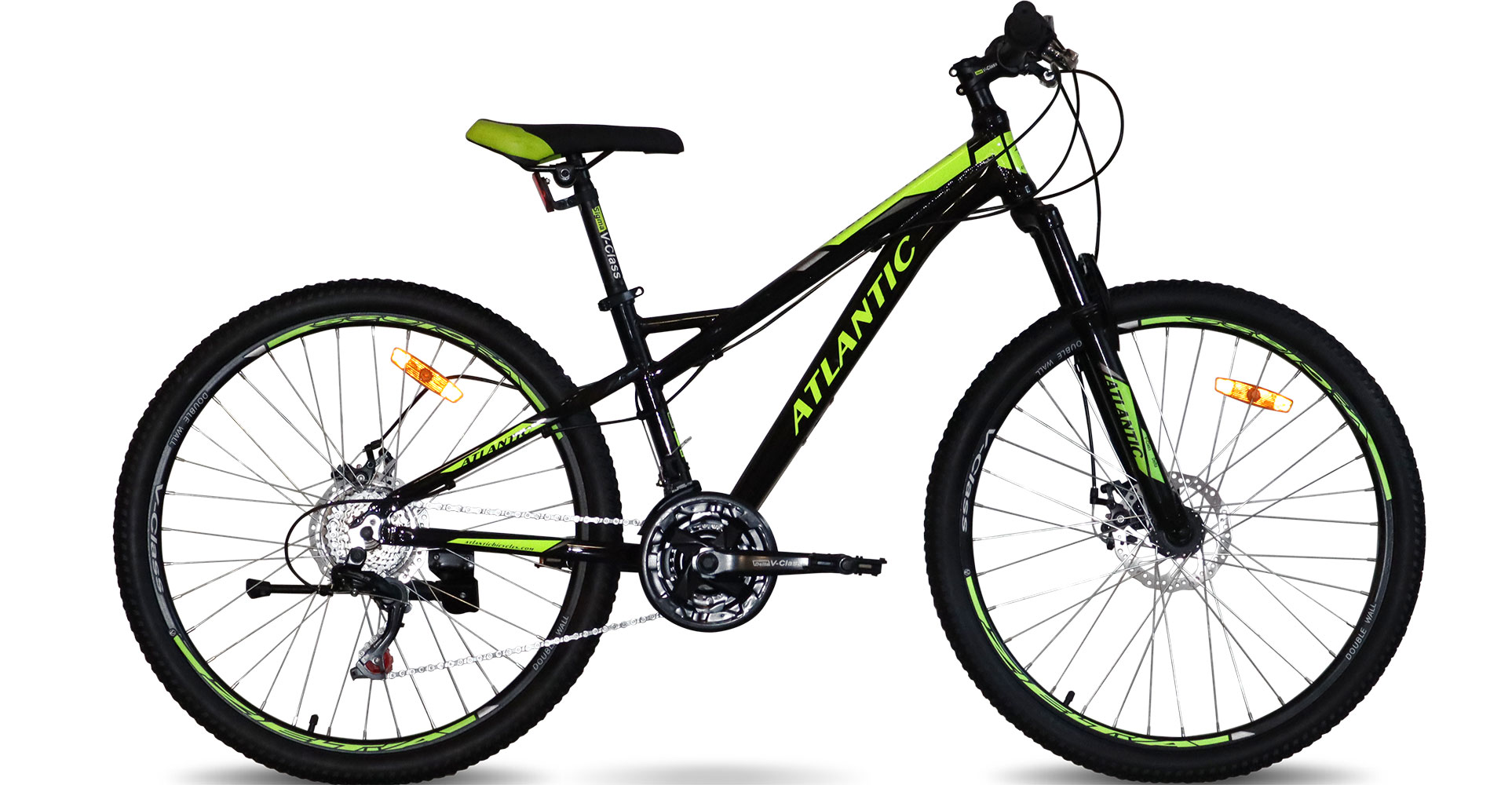 Фотография Велосипед Atlantic Rekon NX 26" размер XS рама 14" 2022 Черно-зеленый
