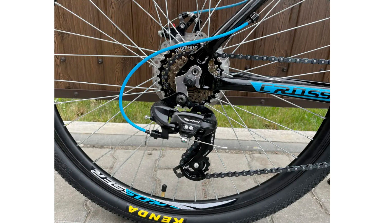Фотография Велосипед Crosser Boy XC-200 24" размер XXS рама 12 2021 Черно-голубой 2