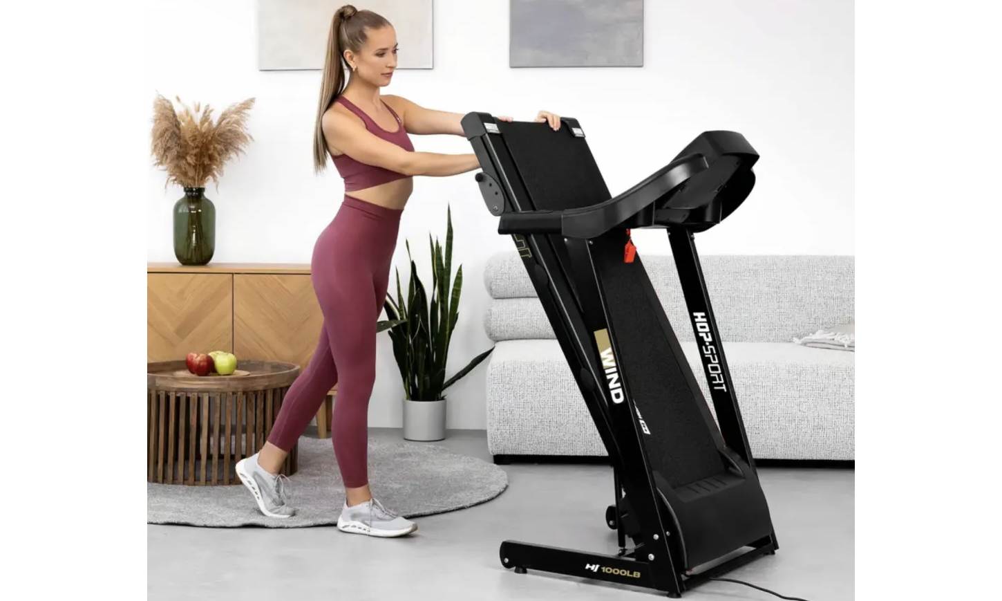 Бігова доріжка Hop-Sport HS-1000LB Wind сірий 7