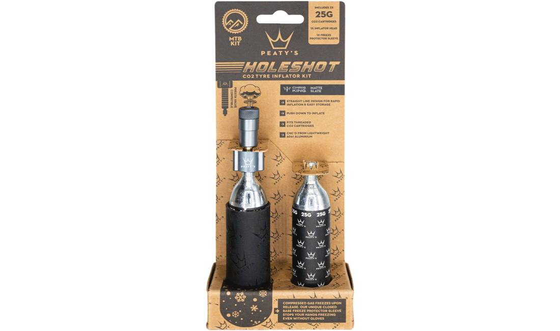 Насос Peaty's Holeshot CO2 Tyre Inflator, MTB 25g, Slate 9