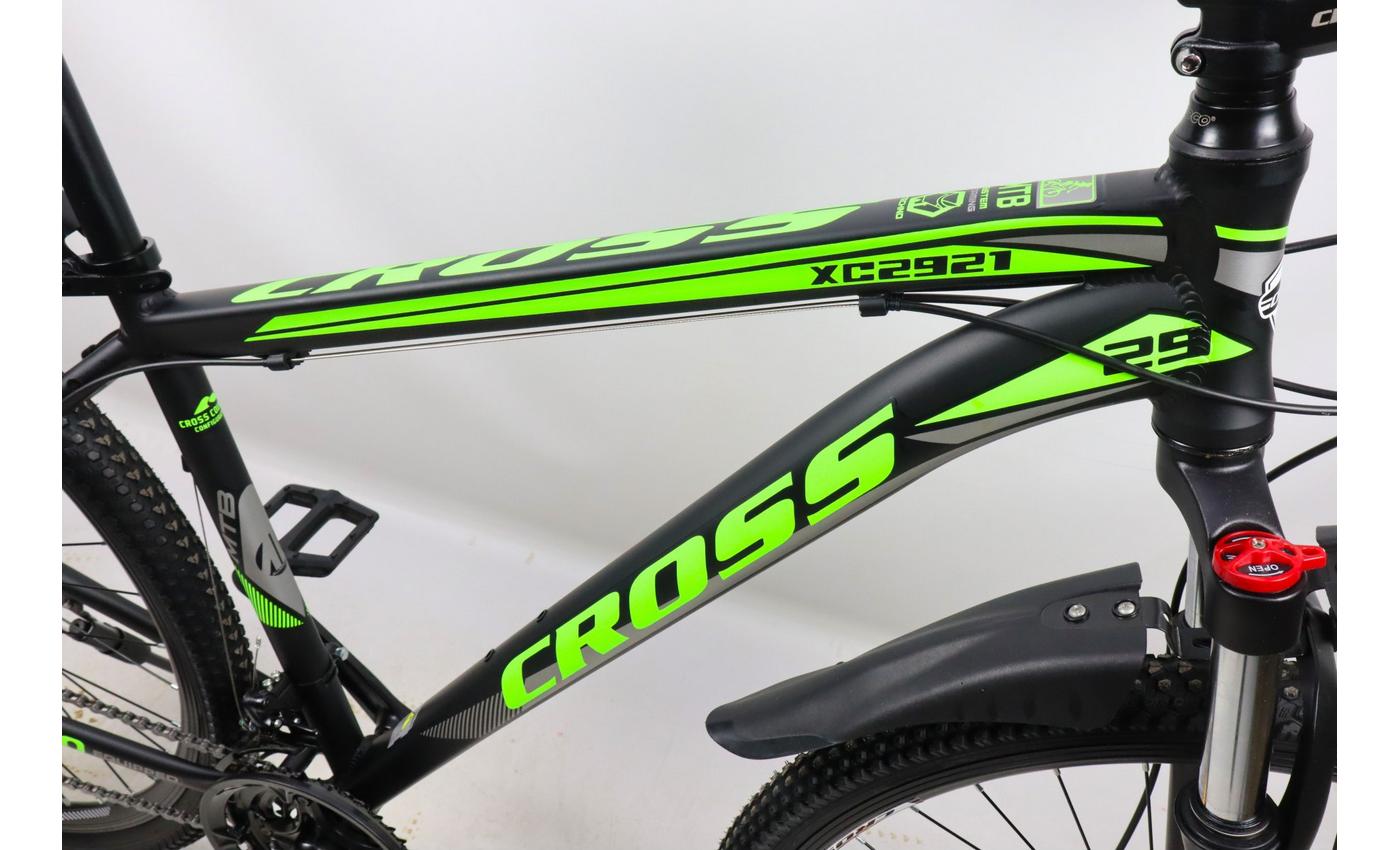 Велосипед Cross XC2721 27" размер М рама 18 2022 Черный-зеленый 7