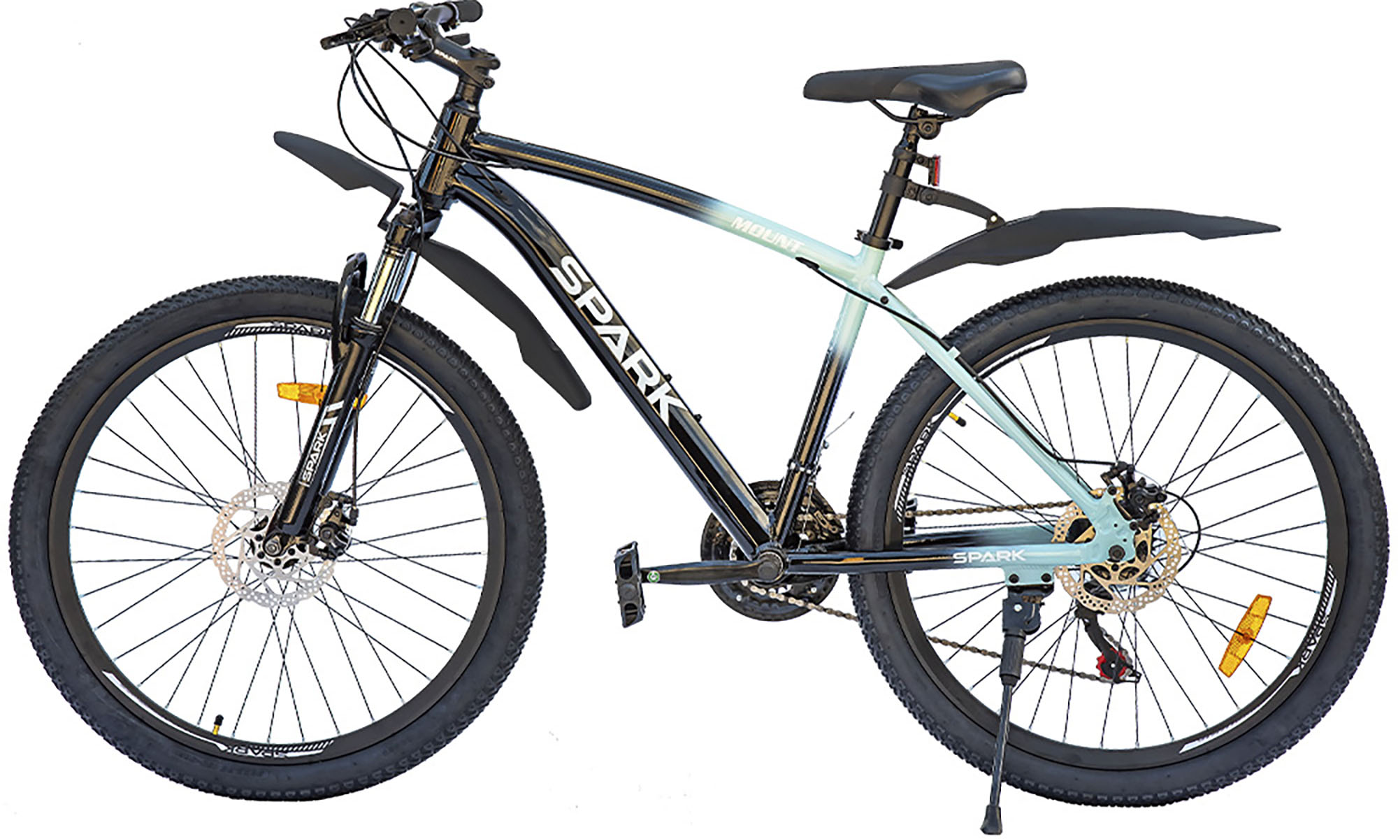 Велосипед SPARK MOUNT 26", размер M, рама 17", год 2025, черно-голубой 6