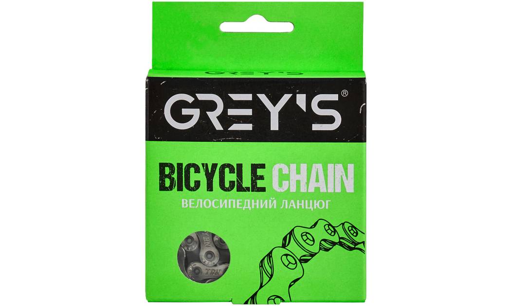 Цепь велосипедная Grey's 10шв. S10 Silver/Grey, 116 звеньев 2 Цепь велосипедная Grey's 10шв. S10 Silver/Grey, 116 звеньев 2