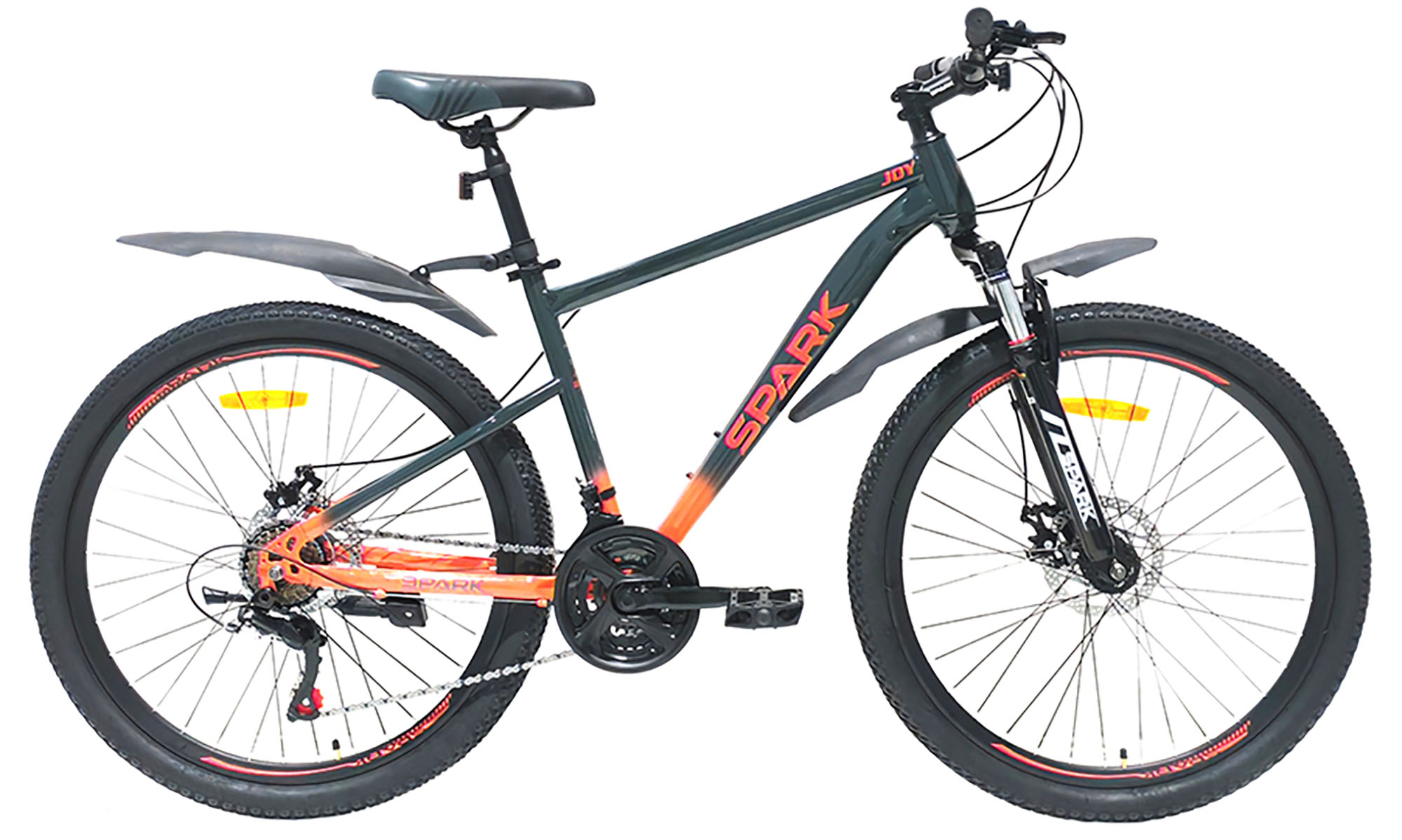 Велосипед SPARK JOY 26", розмір M, рама 17", 2025, темно-зелений з червоним 