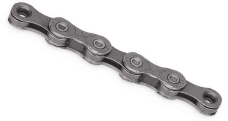 Фотография Цепь KMC X-Glide Grey Cues 11/10/9 шв., 126 л. + замок