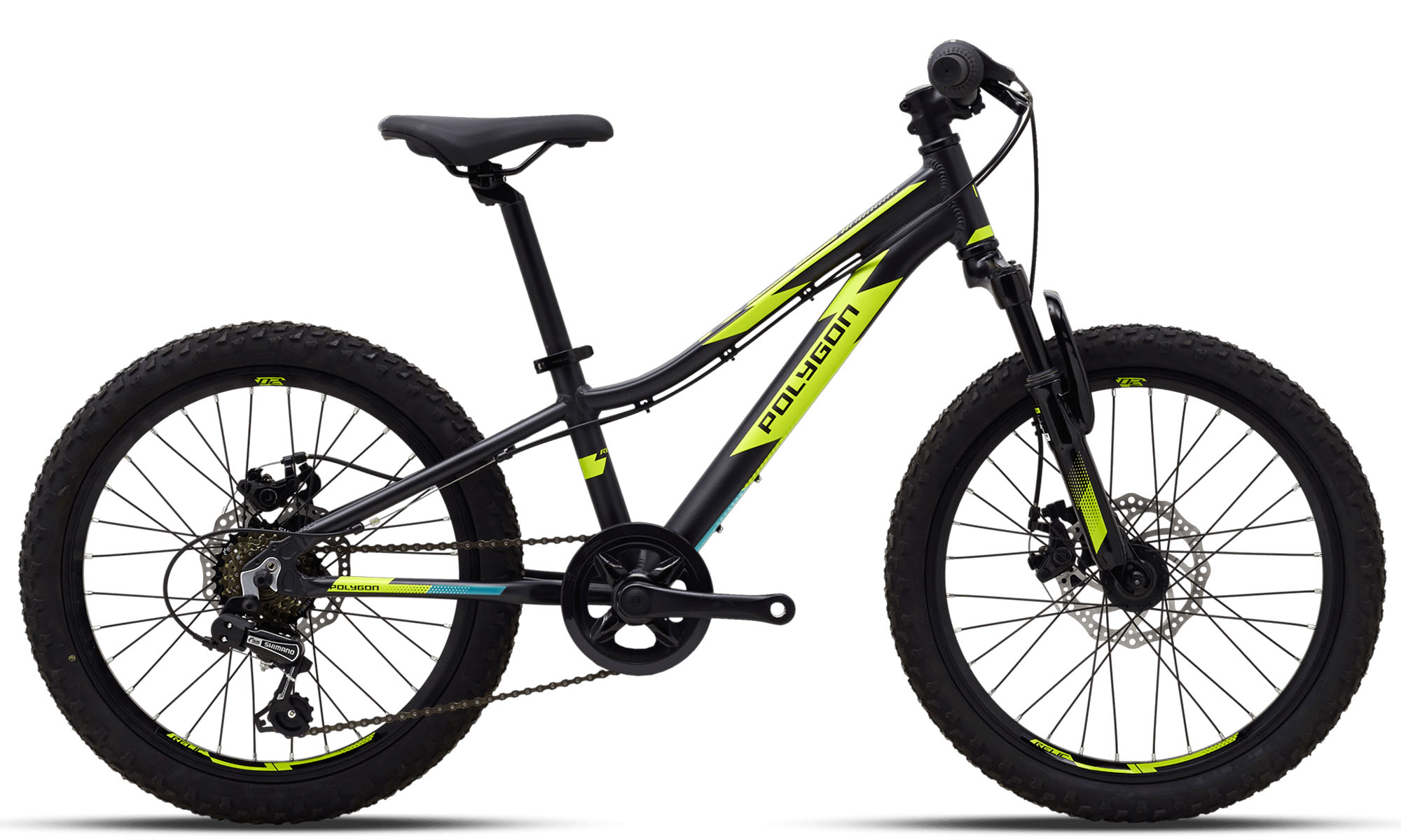 Велосипед POLYGON RELIC 20", размер XXS, год 2026, черно-зеленый