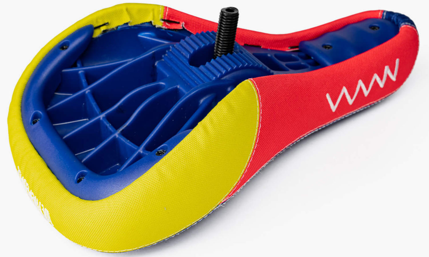 Сідло WeThePeople TEAM PIVOTAL fat padded Синє/червоне/жовте SIGNATURE 3 Сідло WeThePeople TEAM PIVOTAL fat padded Синє/червоне/жовте SIGNATURE 3