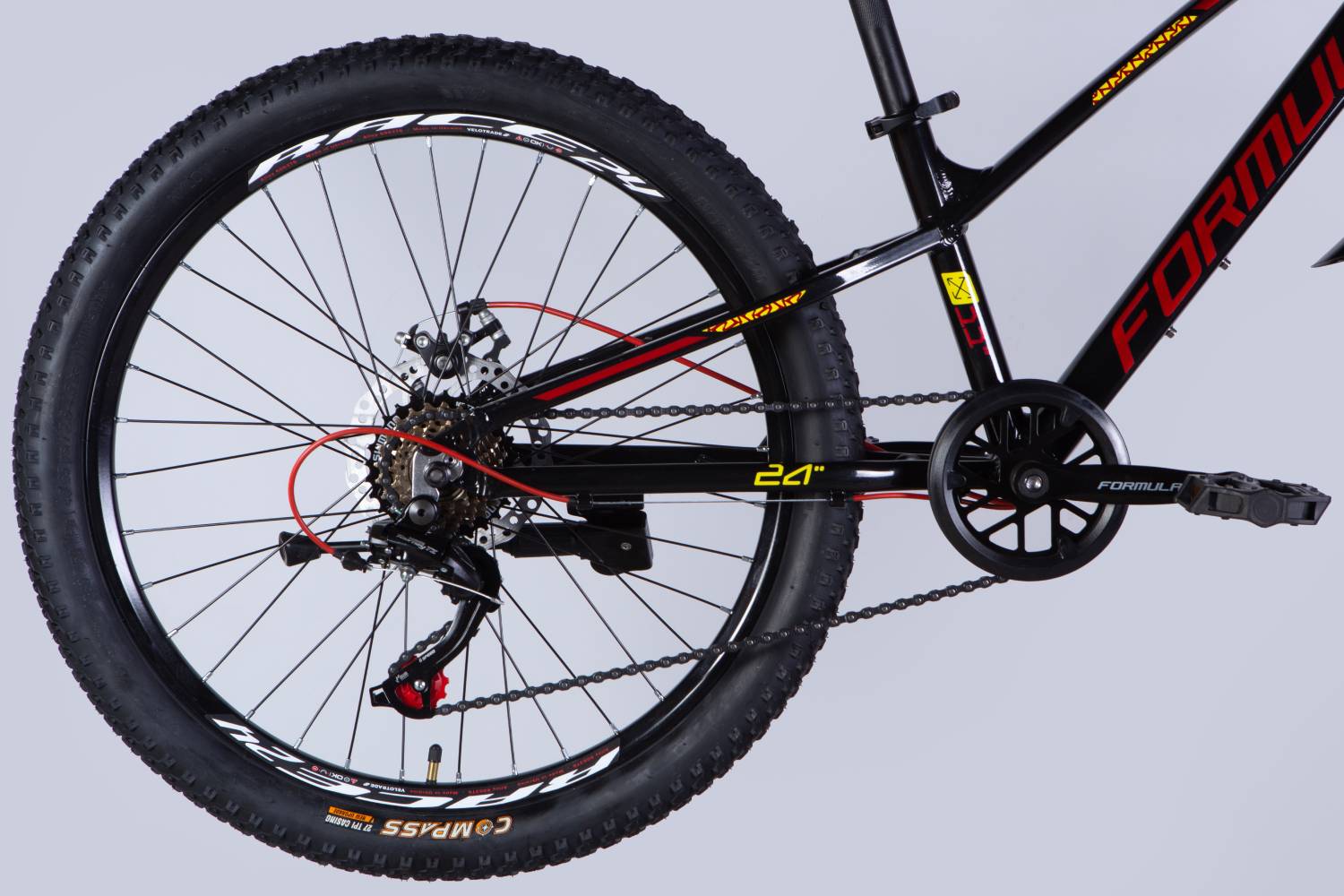Велосипед Formula ACID DD 24" рама 11" 2025 черно-красный 7