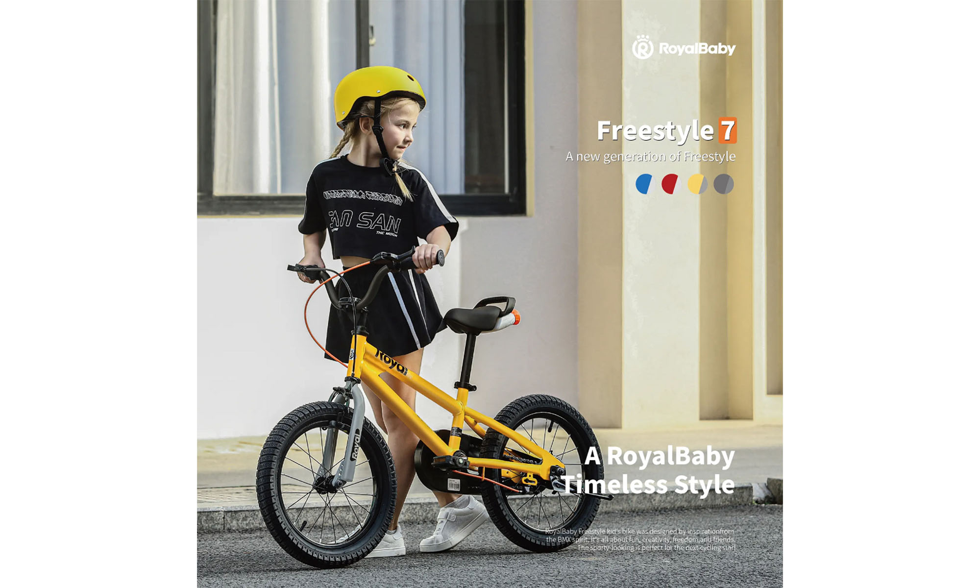 Велосипед RoyalBaby FREESTYLE 7TH 18", OFFICIAL UA, синий 2