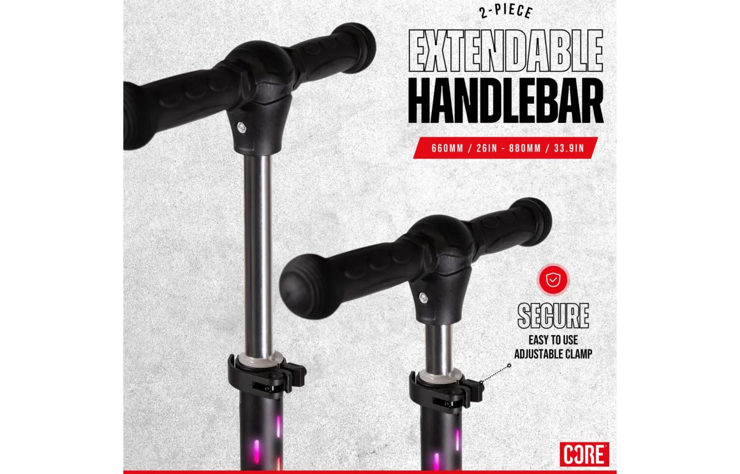 Самокат дитячий Core Spark LED чорний 3