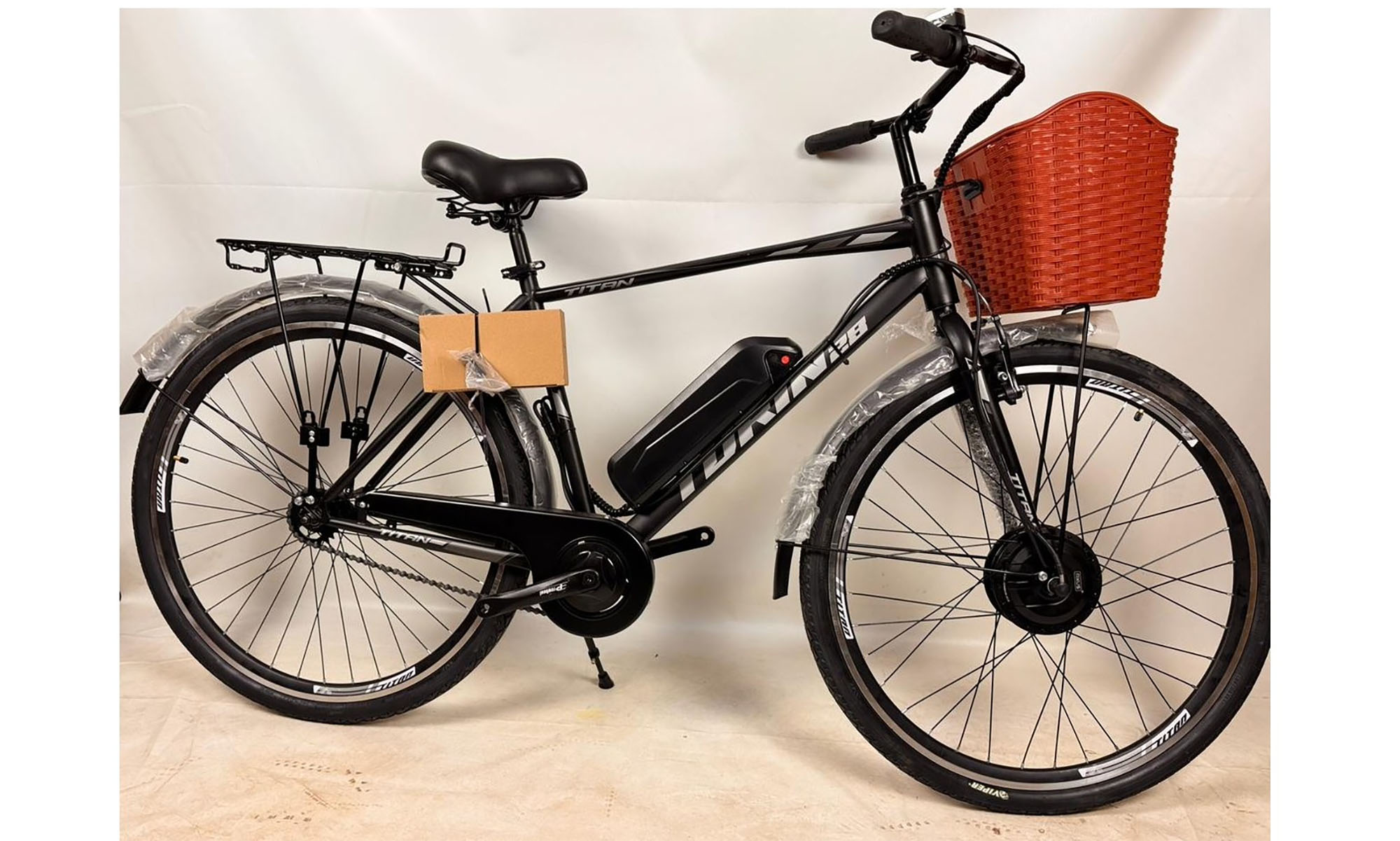 Фотографія Електровелосипед Titan Turin 28", розмір M, рама 18", 2025, Чорний-Сірий 500W 48V10Ah