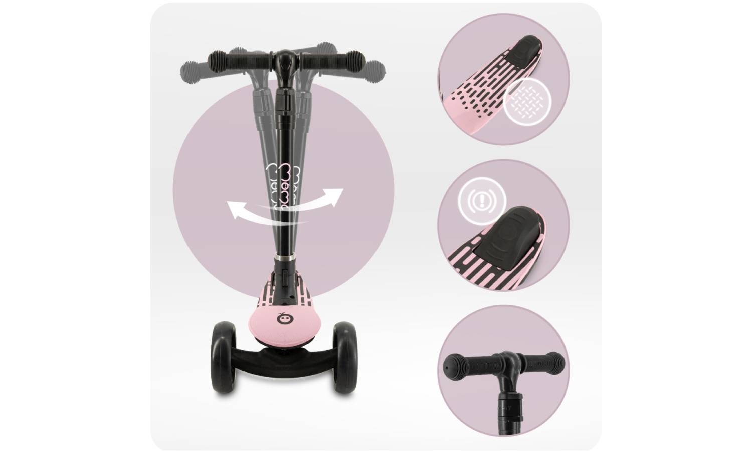 Детский самокат MoMi SAN Pink 6 Детский самокат MoMi SAN Pink 6